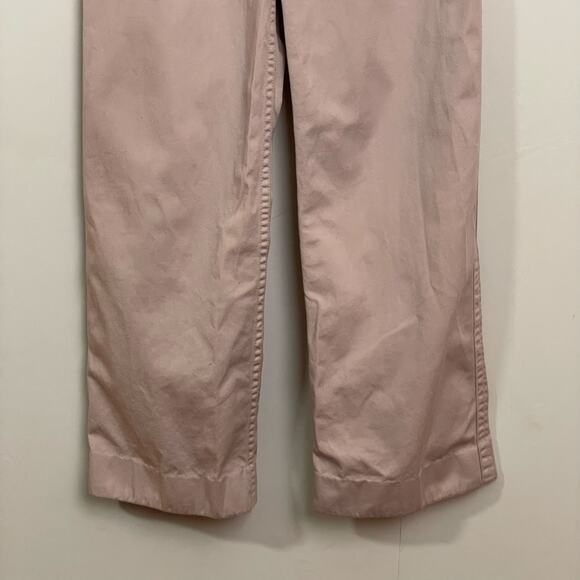 Vintage J. Crew 6R cream chino pants trouser Corpcore business mid rise wide leg - Picture 3 of 7